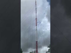 Guyed Wire Mast Galvanized Tubular Steel Telecommunication Tower