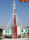 20मी - 32मी लाल और सफ़ेद रैपिड डिप्लॉयमेंट टावर 20'' रूम टेलीस्कोपिक