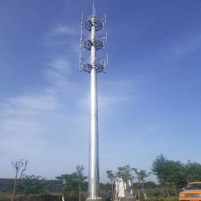 एंटीना वाईफ़ाई दूरसंचार 15 मीटर मोनोपोल स्टील टॉवर